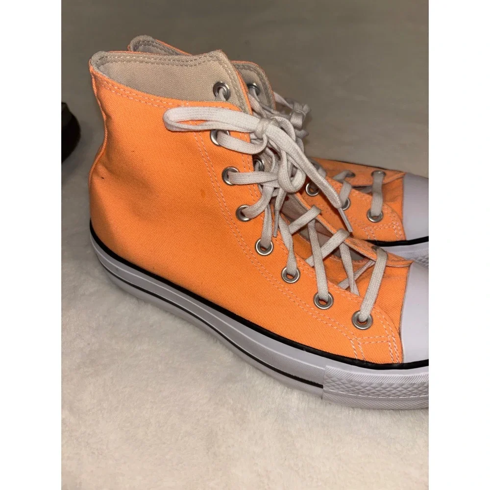 Converse Chuck Taylor All Star Lift Platform High Top Orange Sneakers A03052F